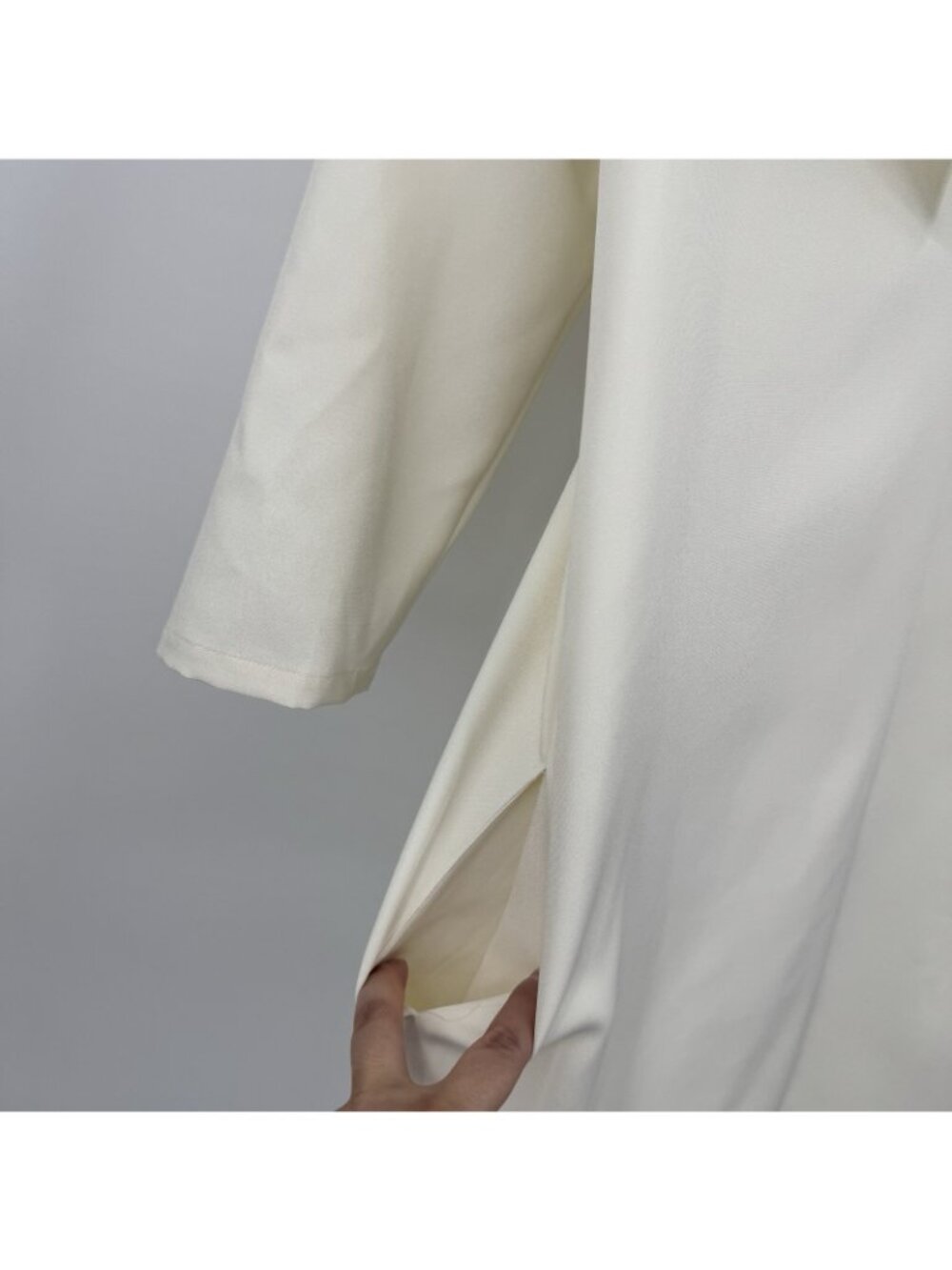 Tuckernuck Ivory Daphne Dress size L Large Ruffle Collar Bow Swing Mini Cocktail - Picture 2 of 8
